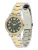 GUESS Analoog horloge ‘Fawn’  goud / donkergroen / zilver