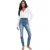 I Saw It First Dames/Dames High Waist Skinny Jeans (Middenblauw)
