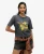 Superdry Vrouwen Biker Rock Relaxed T-shirt met Print Donkergrijs