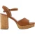 Dune London Lederen plateausandalen met blokzool van Jacuzzi voor dames (Tan)