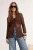 TRENDYOLMİLLA Dames Bruin Effen Lang Slim fit Overhemden