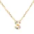 Luxenter Sterling Zilver 925 collier met Veelkleurige Zirkonia afgewerkt in 18K geel goud – Alfabet