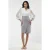 V-hals Midi Jurk met Knopdetail