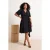 Trendyol Curve Dames Zwart Effen Kort / Mini Kort Casual Double-breasted Grote maten Jurk