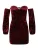 Forever New Petite Jurk ‘Sylvie’  aubergine / wijnrood / zilver