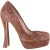 Miu Miu Platform Pumps in Bruin Suède