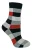 Dames geruite wol / zijde mix sokken – Marine / Rood