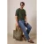 TRENDYOL MAN Heren Kaki Slogan Lang Oversized T-shirts