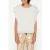 10DAYS Padded Shoulder Knit Top White Grey Melee