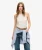 Tanktop met Ruches Grijs