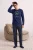 TRENDYOL MAN Heren Donkerblauw Kerst- Lang, Regular fit Pyjama- Sets