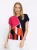 heine Shirt  navy / oranje / pitaja roze / wit