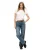 Jeans met Wijde Pijpen en Middelhoge Taille Donkerblauw