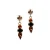 Otazu gold plated oorbellen met Swarovski Kristallen La Bloemen Maroon
