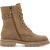 Tamaris Dames Fashion Camel Beige Leren Veterschoenen met Rits Combat Enkellaarsjes