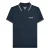 Lambretta Heren Tipped Big & Tall Polo Shirt (Donker Navy)