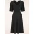 Topvintage exclusive ~ Cassie Slinky Ballerina swing jurk in zwart