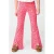 Shoeby high waist flared broek met hartjes roze