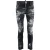 Dsquared2 Skater Jeans Met Destroyed Paint Effect, Zwarte Jeans