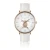 Lederen horloge voor vrouwen Amelia Parker Rose Turtle White