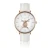 Lederen horloge voor vrouwen Amelia Parker Rose Turtle White
