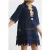 Reiss Etta-emrboidered Kaftan Navy