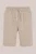 WE Fashion – Heren relaxed fit sweat short met structuur – Relaxed Fit – Beige – Katoen –