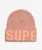 Superdry & Co Gebreide Beanie met Merkdetails Roze