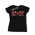 AC/DC Dames/Dames rood Katoenen T-Shirt met Ice logo (Zwart)