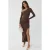 Asymmetrische Kraag Maxi-jurk met Scheur