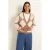 CLAUDIA BY CLAUDIA STRÄTER gebreid geruit vest – camel/ecru