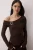 TRENDYOLMİLLA Dames Bruin Effen Lang Getailleerd Blouses
