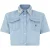 Chambray Cropped Shirt Crystals