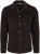 No Excess Overshirt Full Button Rib Sweat Brown