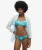 Bralettebikinitopje met Print Lichtblauw