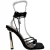 Chique Dames Lederen Formele Stiletto Hakken Sandalen (Zwart)