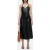 Closed Leather Slip Dress Black
