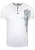 Olie-gewassen T-shirt met knoopsluiting