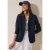 Cecil Dames Blazer met structuur in Blauw