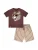 Denokids Set  bruin / wit