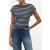 Tommy Hilfiger Gold-tone Button Boat Neck T-shirt Breton Dark Night Navy/ca
