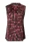 COMMA Blouse  bordeaux / zwart / wit