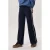 Miss Etam wide leg high waist gestreepte casual broek donkerblauw