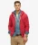 Essential Logo Half Brushed Zip Hoodie Rood