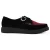 TUK Pointed Creeper Black Burgundy Suede Monk Buckle Platform Shoes – A9592