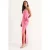 Strapless Bloemen Maxi Jurk met Strikdetail