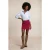 River Woods Short Woolen Skirt Magenta