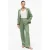 s.Oliver BLACK LABEL straight high waist broek met linnen groen