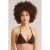 WE Fashion voorgevormde triangel bikinitop met textuur donkerbruin