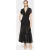 PINKO Hannover Gonna Mussola Ricamo Black